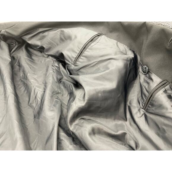 Julian Loren Men’s 44R Double Breasted Black Suit Jacket Blazer Classic Formal - Picture 12 of 14